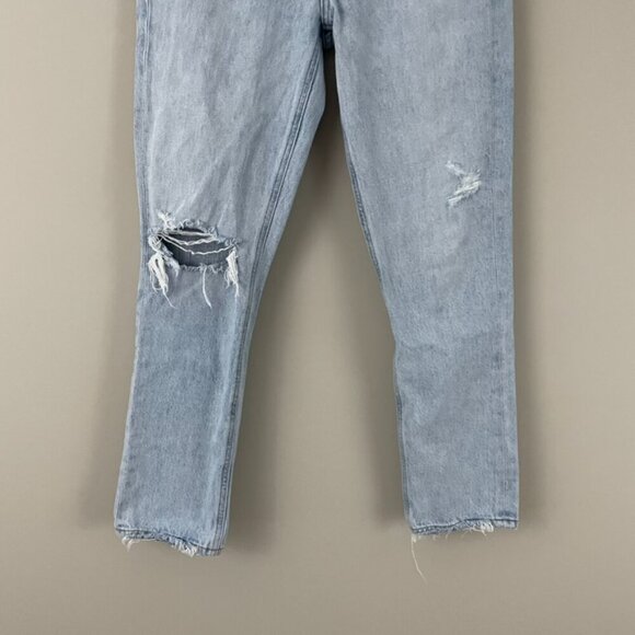 AGOLDE Riley High Rise Distressed Straight Leg Crop Jeans Size 24 - Picture 6 of 7